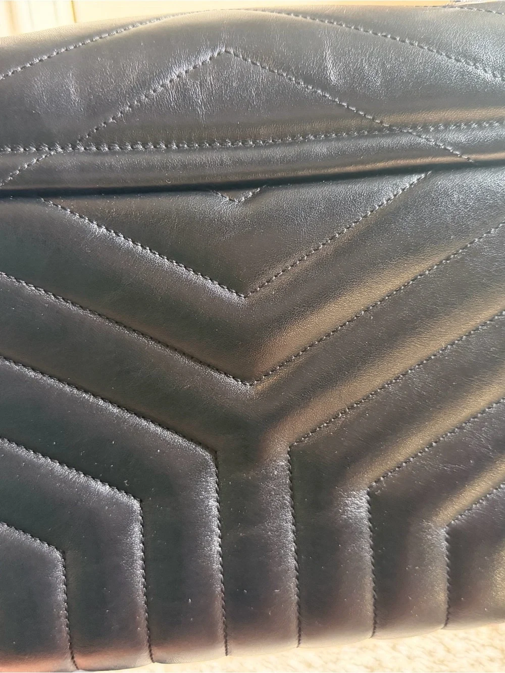 Saint Laurent Black Quilted Leather Shoulder Bag with Chain Strap